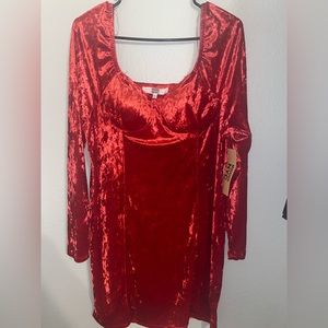Madden nyc red velvet dress